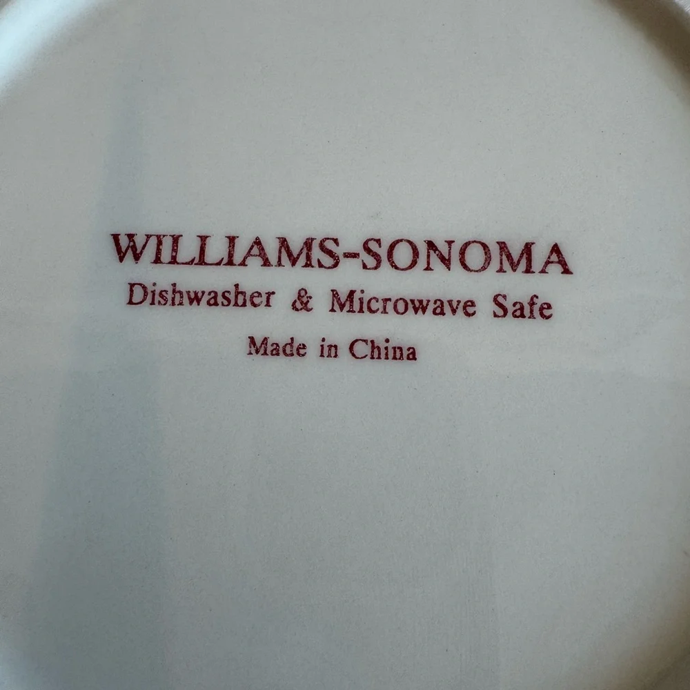 🎄 Williams-Sonoma Holiday “Hot Drinks” Dessert Plates – Set of 6 | EUC 🎄